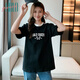 Halo Queen短袖T恤女美式復古夏季薄款T恤運動(dòng)插肩袖中長(cháng)款上衣H144T1728