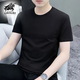 THE URBAN NICE官方品牌純棉t恤男2025夏秋款短袖上衣商務(wù)純色冰絲純棉男士短袖 奢華黑-純色 2XL 碼【建議140-155斤】-T恤