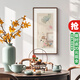 尚錦美舍吉日雅事原創(chuàng)實(shí)木高檔新中式餐廳裝飾畫(huà)客廳玄關(guān)走廊過(guò)道桌面擺件 4號(hào)畫(huà)芯 寬42cm*高80cm 非洲新柚木（榫卯圓角）