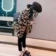 喜雅萌女童秋冬季外套上衣秋冬豹紋開(kāi)衫中大童裝羊羔絨毛毛衣中長(cháng)款秋季 豹紋外套 160cm