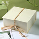 真居禮品盒 生日禮品包裝盒書(shū)形伴手禮盒表白訂婚送女友大號米白色