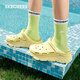 斯凱奇（Skechers）洞洞鞋厚底沙灘涼鞋女外穿高級感包頭踩屎感多巴胺泡泡鞋 亮黃色/YEL 36 尺碼偏大，建議選小一碼