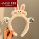 韓萊緹（HANLAITI）卡通可愛(ài)兔子毛絨發(fā)箍女洗臉立體兔耳朵發(fā)卡毛毛頭箍發(fā)飾 立體玩偶發(fā)箍-兔子