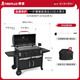 FIREPLUS燒烤爐戶外燒烤架家用多功能電動美式悶烤爐庭院BBQ爐子商用木炭 烏列【烤爐+自動烤雞架】