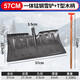 美科（MYTEC）除雪鏟加厚推雪板帶輪道路掃雪工具清雪锨戶(hù)外垃圾鐵鍬家用糧食鏟 57cm一體錳鋼雪鏟【T型手柄】