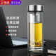 希諾雙層玻璃杯2025新款杯子辦公室車載水杯男女士抗菌泡茶杯 320ML 鋼本色 XN-9388
