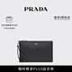 PRADA/普拉達【七夕禮物】男士Re-Nylon和Saffiano牛皮革包手拿包 黑色