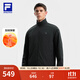 FILA 斐樂(lè )官方情侶款雙面穿夾克外套2025冬新款健身運動(dòng)寬松立領(lǐng)上衣 正黑色-BK L 175/96A/L