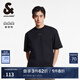 杰克·瓊斯（JACK&JONES）25年衣服男裝純棉短袖t恤男士夏季潮流寬松純色簡約高端重磅半袖 E40黑色 XL