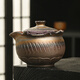 夏至南閣鎏金鐵釉復(fù)古茶壺家用陶瓷蓋碗茶杯過(guò)濾泡茶壺單個(gè)手抓壺功夫茶具 鐵銹釉手抓壺250ml
