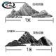 奧亞森石雕雪浪石切片組合庭院造景天然石頭室內新中式裝飾品石頭山擺件 天然紋路 長度1米組合三塊