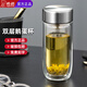 希諾雙層玻璃杯時尚鵝蛋水杯大容量泡茶杯男女士2025新款杯子 410ML 雙層 XN-9391