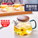 紫丁香（Lilac）茶壺迷你泡茶壺耐熱玻璃小茶壺花茶壺飄逸茶道杯家用功夫泡茶器