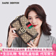 黛妃丹頓 DAFEI DENTON輕奢品牌包包女包2025新款女士單肩包斜挎包七夕情人節禮物送女友 咖啡色 禮盒包裝