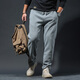 季言加絨衛褲男秋冬季加厚保暖寬松垂感抽繩直筒褲運動(dòng)休閑長(cháng)褲褲子潮 花灰色 L