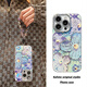 鹿途者 DEERWALK適用唯美點(diǎn)鉆油畫(huà)花朵手鏈iphone14promax手機殼蘋(píng)果15新款ins風(fēng)12pro硅膠11女帶鏡頭膜13pro防摔 閃粉鏡頭膜 點(diǎn)鉆油畫(huà)紫藍花朵+手環(huán)鏈 iPhone 1