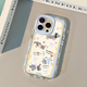 權(quán)速ins創(chuàng)意黃藍(lán)鏤空小狗鏡面適用蘋果手機iPhone15新款手機殼可愛卡通奶油殼iPhone14全包防摔保護套 【黃藍(lán)鏤空小狗鏡面】 iPhone14