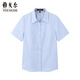 雅戈爾（YOUNGOR）襯衫女士春夏青年短袖襯衫正裝工作服女襯衫 淺藍 37 （165/88A）