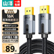 山澤DP線1.4版8K高清4K240Hz 2K240/165HzDisplayPort電腦游戲電競(jìng)顯示器視頻線兼容DP1.2 DP2.1版【16K60Hz】合金編織款 1.5米