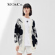 MO&Co.藝術(shù)花卉混紡毛衣外套針織開衫輕潮上衣女 米白色 XS 155