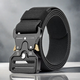 途尊戰術(shù)腰帶眼鏡蛇自由調節男女帆布尼龍軍訓皮帶作訓戶(hù)外對扣褲腰帶 卡扣黑色 120cm