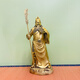純銅關(guān)公像擺件關(guān)二爺擺件客廳店鋪公司開(kāi)業(yè)武財神像武圣像純黃銅 高30厘米（托寶立刀）