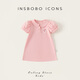 INSBOBO女童連衣裙兒童裙子2025夏季新款女寶寶童裝寶寶夏裝休閑 粉色 100 適合身高90-100CM