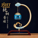 爵世皇庭銅檀香熏香爐擺件家居裝飾新中式藍(lán)牙音樂(lè)吊爐送禮品 平步青云藍(lán)色