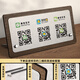 二維碼胡桃木收款展示牌 定制商家店鋪收款碼臺牌創(chuàng  )意卡通立牌收銀木質(zhì)桌牌微信掃一掃定制收款牌 三碼臺牌【銀色】 24X12cm