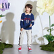 Gap男童春季logo撞色條紋松緊束口褲兒童裝長(zhǎng)褲890425 灰色 150 cm(L)亞洲尺碼