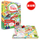 英文原版繪本 Usborne Wind-up Train 發(fā)條火車軌道車書 益智玩具書 彩虹氣球軌道 親子互動(dòng)讀物環(huán)游世界探險(xiǎn)之旅擰緊發(fā)條可跑