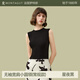 夢特嬌莫代爾棉背心女西裝內(nèi)搭吊帶內(nèi)衣白色寬肩無袖上衣夏季薄款打底衫 常規(guī)款-星夜黑 L 【建議110-125斤】
