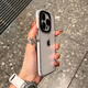 高級感簡約透明蘋果15手機殼iPhone14Promax硅膠13防摔12軟11情侶保護套xs男女xr 防撞條硅膠軟殼【白邊透明】 iPhone15pro
