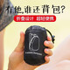 新術(shù)旅行戶外包運動可折疊雙肩背包大容量男女超輕便攜防潑水皮膚包 黑色折疊雙肩包 防濺水