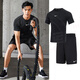 耐克（NIKE）休閑男裝套裝運動(dòng)服套裝房壓縮快干緊身衣服籃球衣服裝備兩件套 Dri-Fit快干運動(dòng)兩件套 S/165