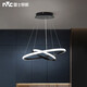 雷士（NVC）照明（NVC） 餐吊燈 時尚創(chuàng)意  餐廳燈 現(xiàn)代簡約三頭餐吊燈吧臺燈 北歐餐吊  月環(huán)48W 暖白光