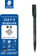施德樓（STAEDTLER）油性記號(hào)筆 黑色0.6mm防水速干勾線馬克筆兒童美術(shù)光盤刻字辦公用品單支裝F318-9