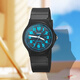 卡西歐（CASIO）潮流經(jīng)典小黑表簡約氣質(zhì)學(xué)生MQ-71-1B/2B/4B MQ-24-7B2 7B 石英表 MQ-71-2B熒光藍(lán) 【附加貼膜】