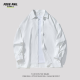 Foss Phil长袖衬衫男士春夏季休闲衬衣打底衫外套宽松上衣服7304白色XL