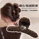 羊羔毛絨抓夾大號愛(ài)心秋冬鯊魚(yú)夾高級感發(fā)夾后腦勺頭飾女高端2025 愛(ài)心深咖抓夾【約13cm】