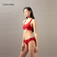 Calvin Klein內衣【摩登引力帶】女士ck本命年輕運動(dòng)工字背心文胸QF7990AD XLL-龐貝紅 M