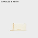 CHARLES&KEITH菱格鏈條斜挎長(cháng)款錢(qián)包女士生日禮物CK6-30681013-1 Cream奶白色 XS