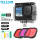 TELESIN適配GoPro12 13防水殼gopro11 10 9運(yùn)動相機(jī)保護(hù)殼潛水殼 45米防水 hero13-9全場景保護(hù)殼配濾鏡套裝