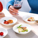 斯凱綈骨碟陶瓷深盤子醬菜碟純白家用骨瓷餐具6英寸飯盤4件套裝 6英寸飯盤4件裝 4個 6英寸