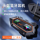 愛(ài)騎行-Y20摩托車(chē)頭盔藍牙耳機防水降噪外賣(mài)騎手半盔全盔對講專(zhuān)用長(cháng)續航 跨品牌對講-硬嘜-3/4盔揭面盔