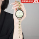 watchbond適用華為手表gt4/GT5表帶watch5女款41mm施華洛gt3新款watch gt4閃鉆金屬gt5pro/42女士18mm四葉草 【施華洛】四葉草-鏈式小橢圓-淺金+香檳金接頭 