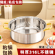 百暢（BAICHANG）加厚不銹鋼鍋電磁爐火鍋鍋具家用專用平底清湯鍋大容量火鍋盆 加厚防粘316清湯鍋(3-4人用) 28cm