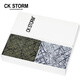 CK STORM 男士?jì)妊澠浇茄澅z2條裝中腰一片式無(wú)痕印花U凸男式四角短褲 三角款(綠灰幾何) XL(175/100)