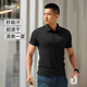龍牙隱夏COOLMAX短袖POLO衫夏外穿通勤商務休閑翻領(lǐng)百搭 極夜黑 L (175/100A 155-170斤)
