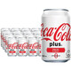 可口可樂（Coca-Cola）白色加系plus版可樂碳酸飲料汽水0糖0脂330ml*24瓶香港版易拉罐裝